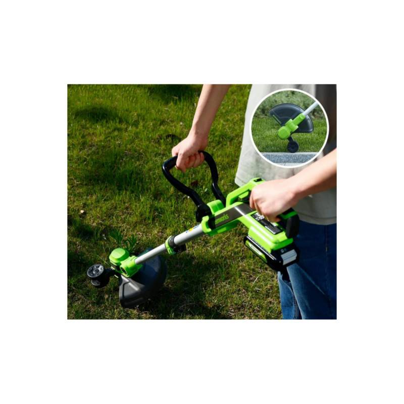 Greenworks - Coupe-bordures sans fil 30cm 24V GREENWORKS - Batterie 2,0Ah - Chargeur - G24LT30K2 - Image 3
