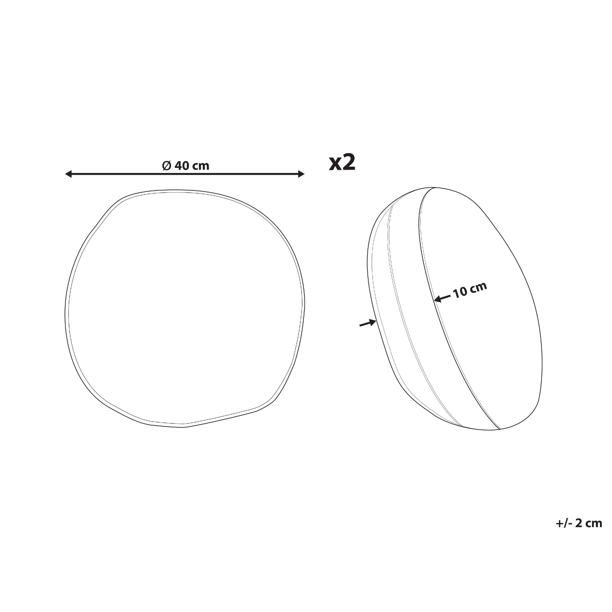 Beliani - Lot de 2 Coussins Décoratifs de Jardin Verts à Motif de Feuilles 40 x 40 cm Très Confortable pour l'Extérieur ou Intérieur Housses Amovibles - Imagen 3