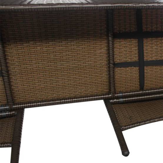 Canapé de jardin résine tressée marron 152 x 62 x 85 cm - PANGIVO - Image 4