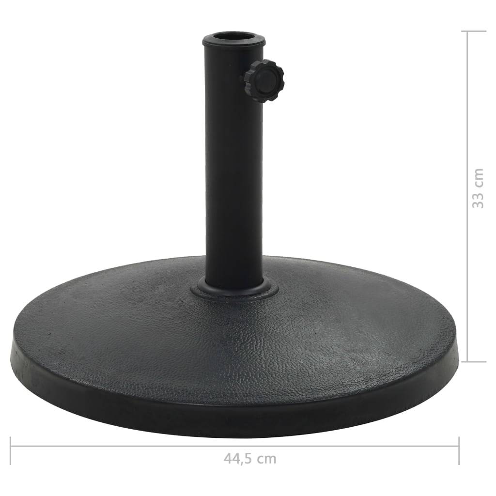 Helloshop26 - Pied base socle rond de parasol résine diamètre 38 et 48 mm 10 kg noir - Imagen 6