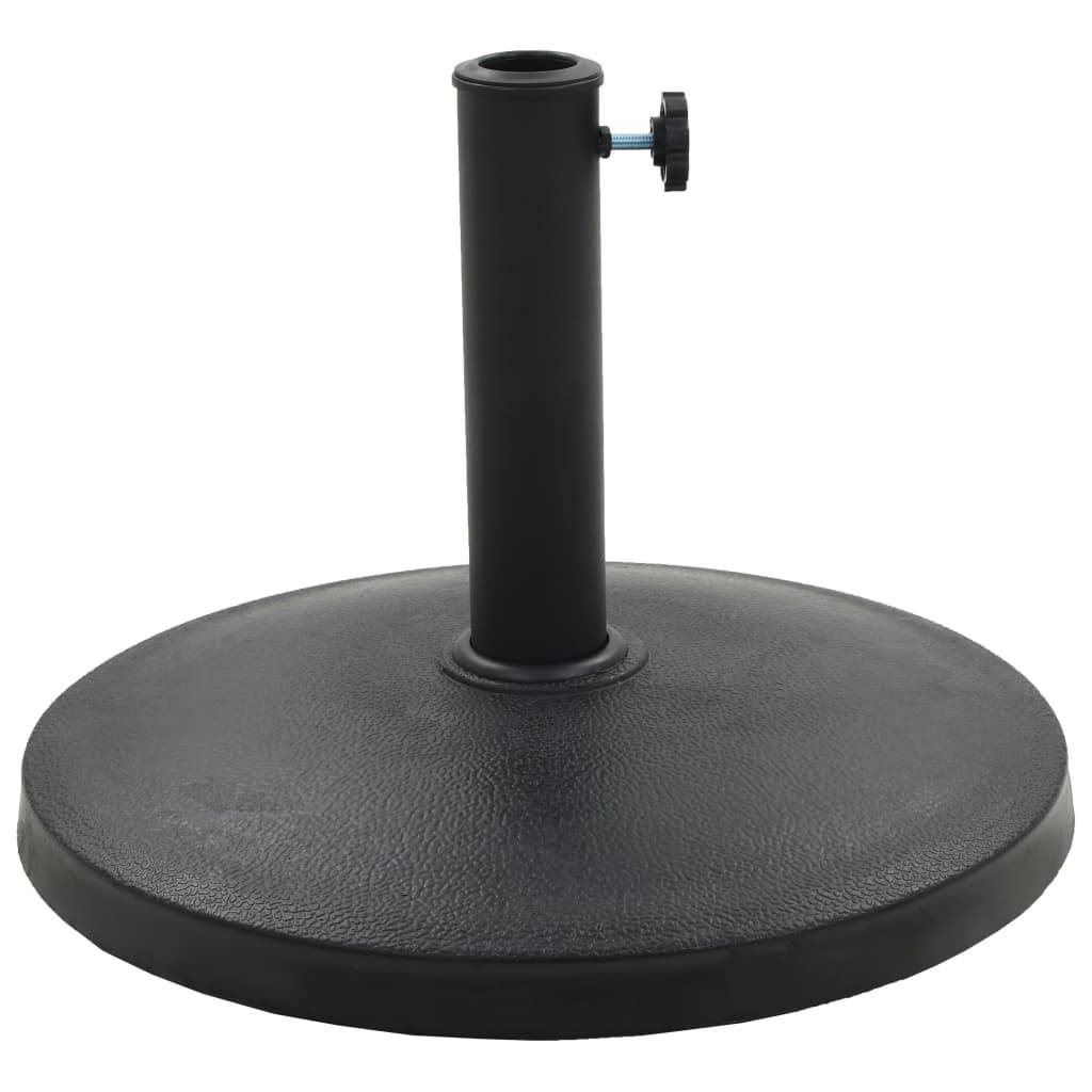 Helloshop26 - Pied base socle rond de parasol résine diamètre 38 et 48 mm 10 kg noir - Imagen 2