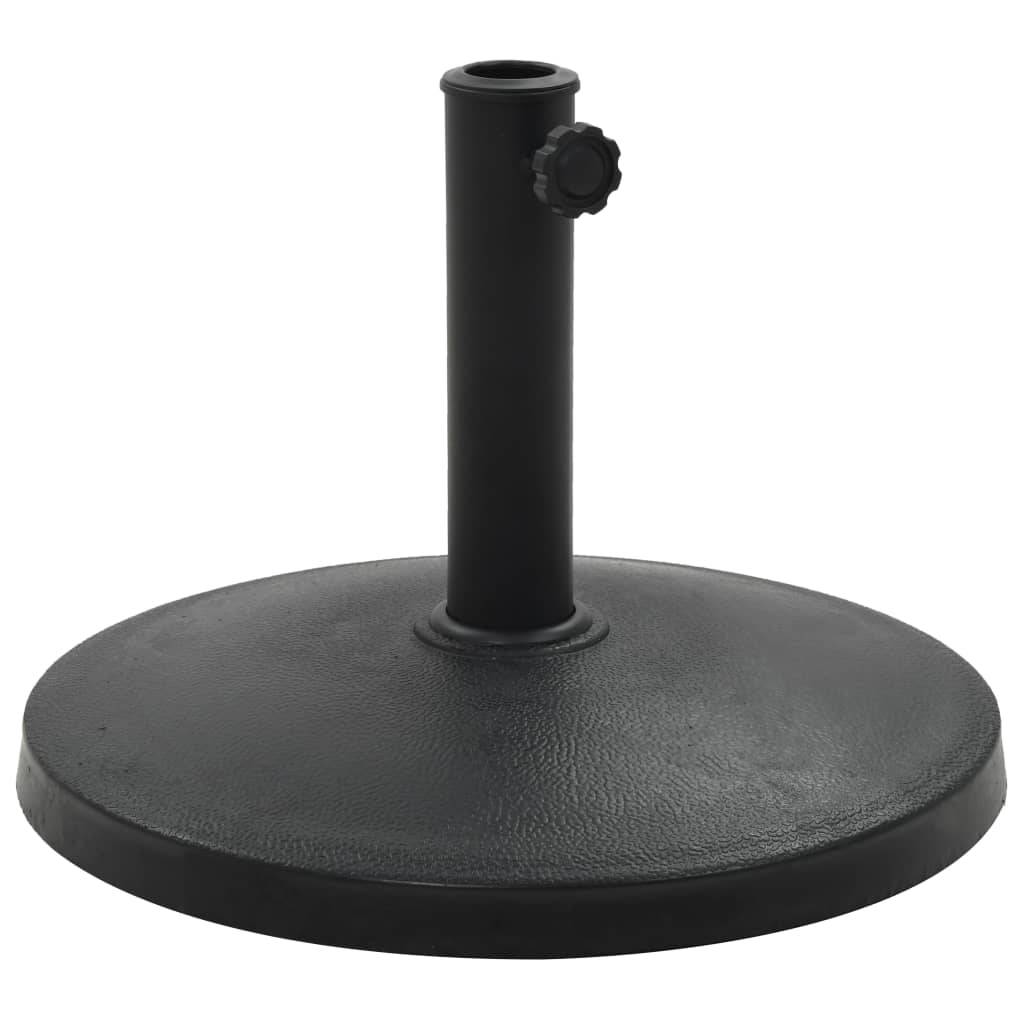 Helloshop26 - Pied base socle rond de parasol résine diamètre 38 et 48 mm 10 kg noir - Imagen 1