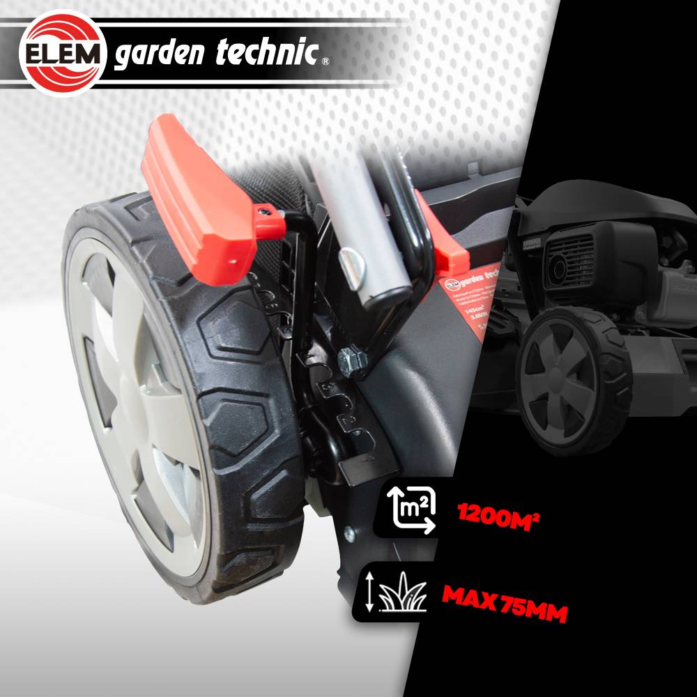 Elem Garden Technic - Tondeuse thermique tractée 145CC avec moteur Honda, mulching et éjection latérale - Image 4