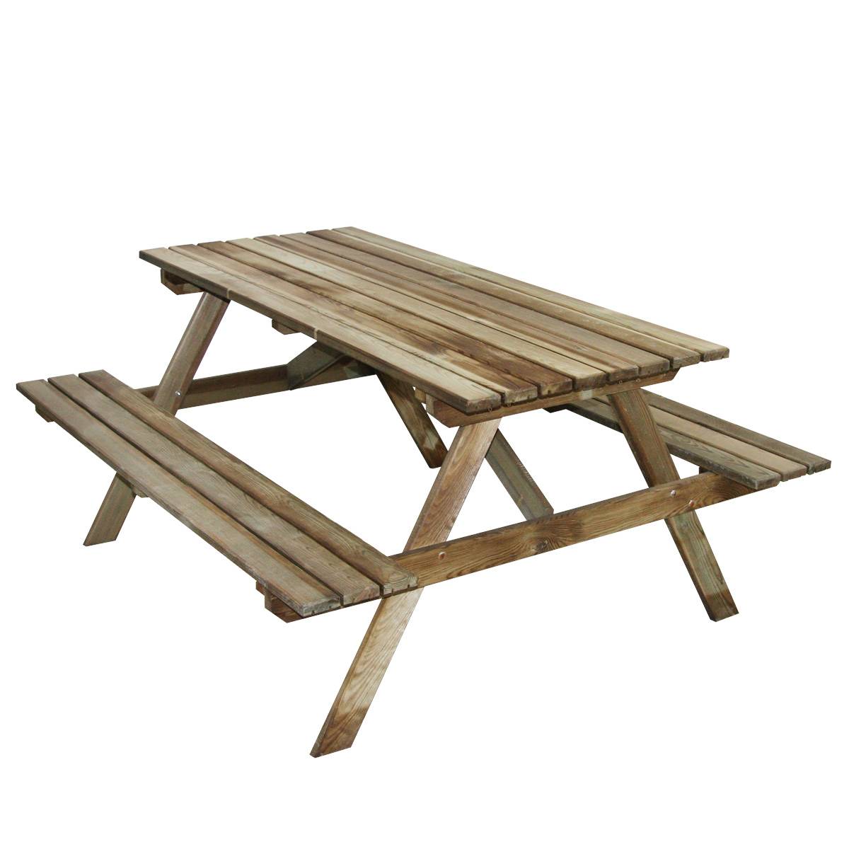Table pique-nique en bois 4 places Marly - Cémonjardin - Imagen 1