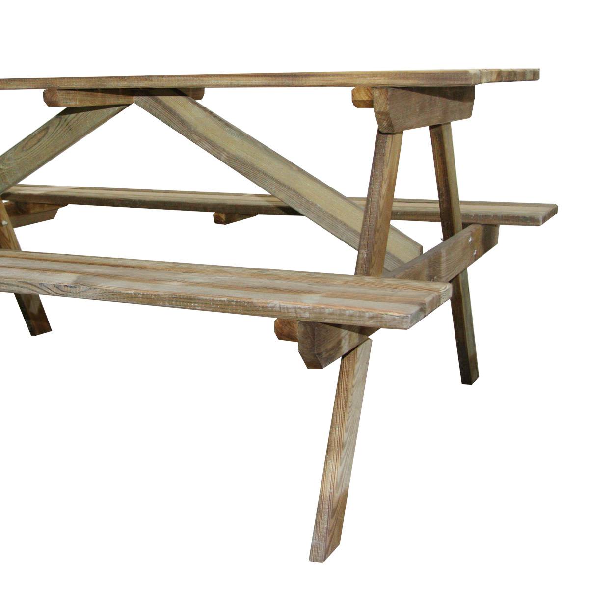 Table pique-nique en bois 4 places Marly - Cémonjardin - Imagen 3