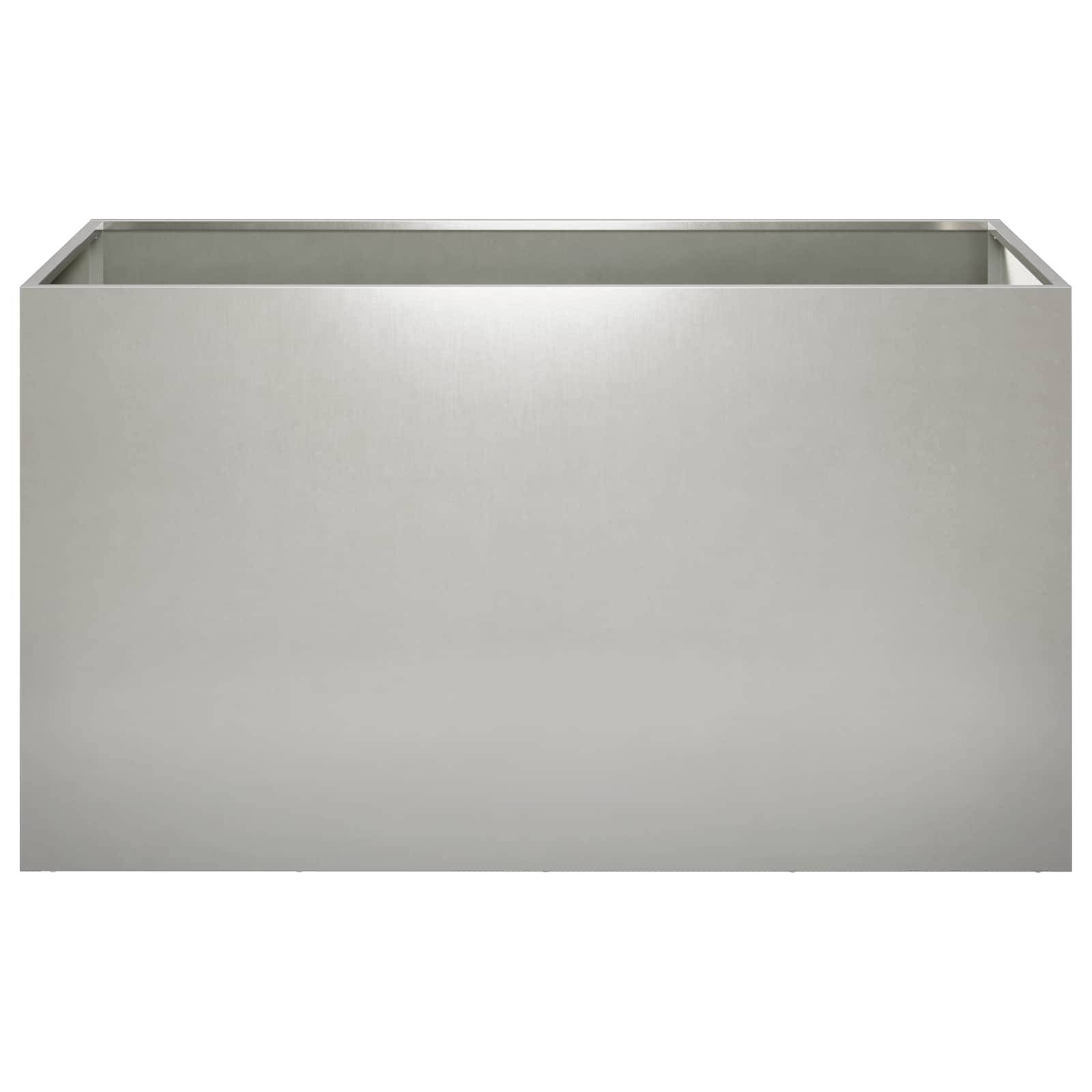 Vidaxl - Cache-pot de jardin Argenté 100 x 50 x 50 cm Acier inoxydable vidaXL 8005282 - Image 4