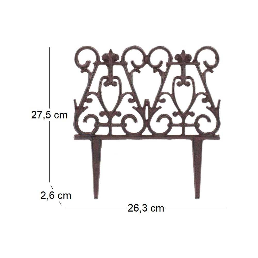 Esschert Design - Bordure de jardin en fonte victorienne Lot de 10 Esschert's Garden - Imagen 3