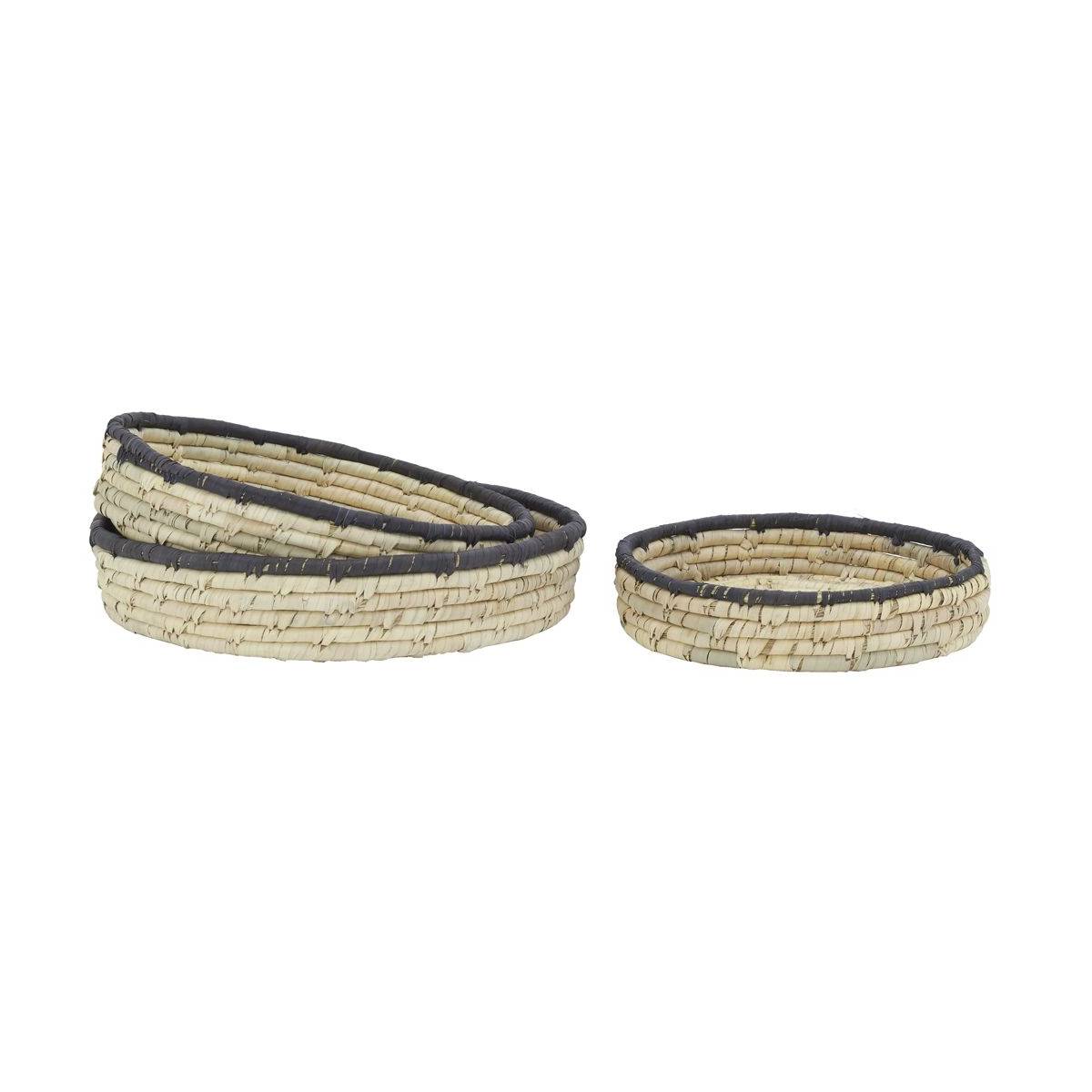 Aubry Gaspard - Corbeilles basses en jonc naturel (Lot de 3) - Imagen 1
