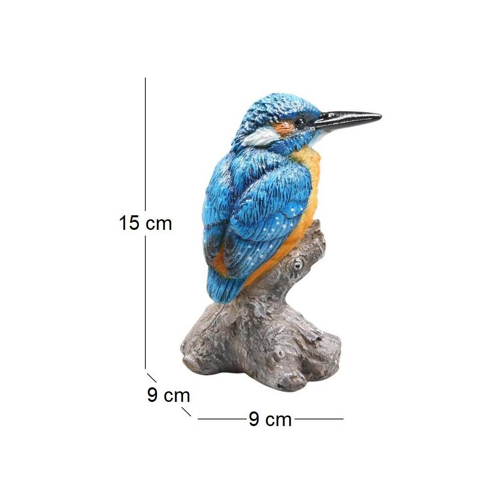 Farmwood Animals - Oiseau martin pêcheur sur tronc en résine 9 x 9 x 15 cm Farmwood Animals - Imagen 3