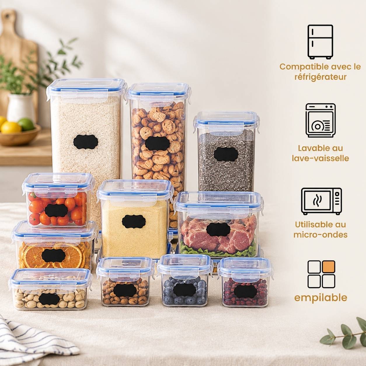 Lot de 25 Boîtes de Rangement Hermétiques Alimentaire - Image 5