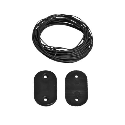 Ribimex - Kit fixation gris pour brise-vue lot de 30 avec 4 mètres de fil