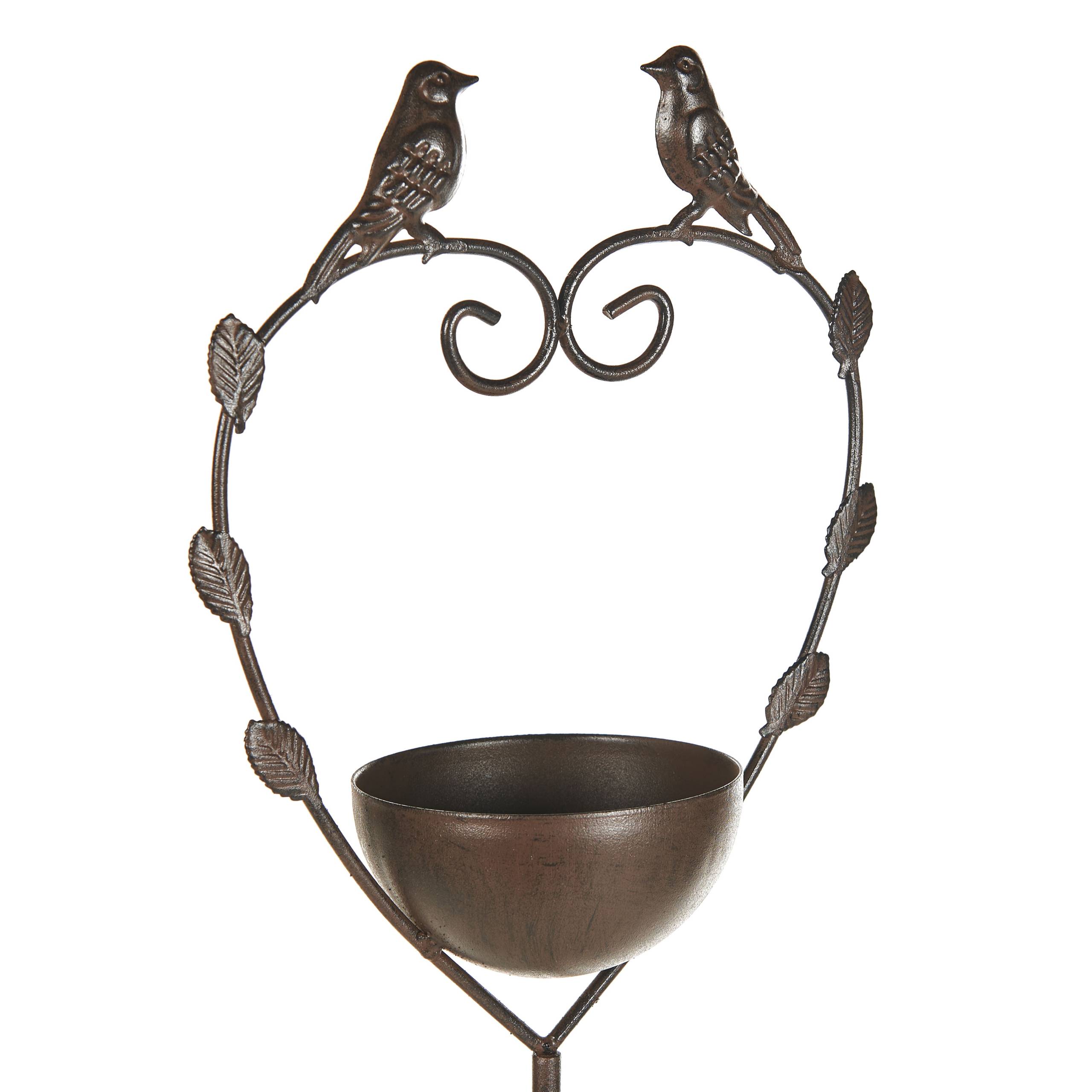 Beliani - Bassin à oiseaux Métal Marron SPARROW - 20x10x150- Beliani - Image 5