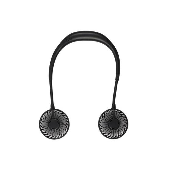 Ventilateur Rechargeable "Tour de Cou" 26cm Noir - Image 1