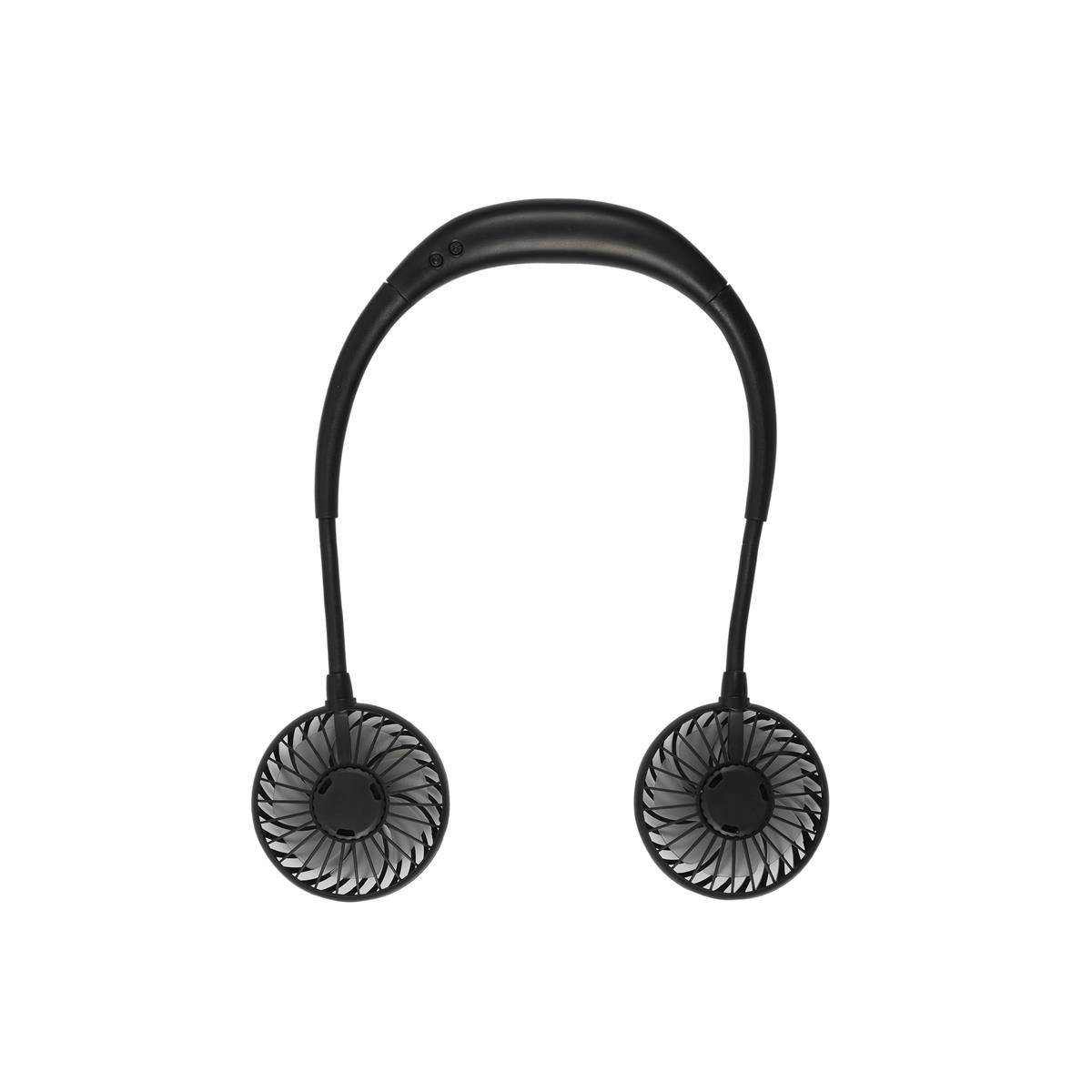 Ventilateur Rechargeable "Tour de Cou" 26cm Noir - Image 1