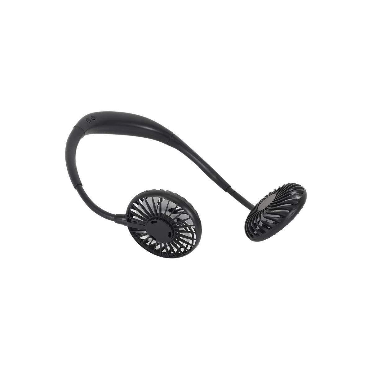 Ventilateur Rechargeable "Tour de Cou" 26cm Noir - Image 2