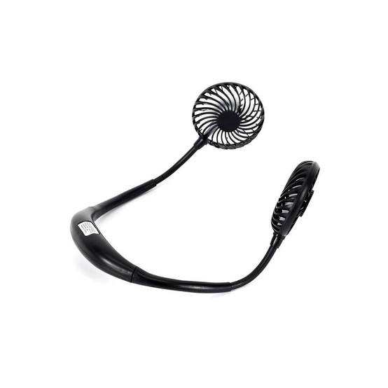 Ventilateur Rechargeable "Tour de Cou" 26cm Noir - Image 3