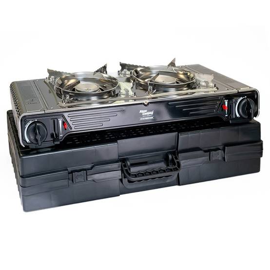 Réchaud gaz 2 feux 4400W Inox Thermocouple Interieur / Exterieur ATLAS ALPEN - Imagen 1