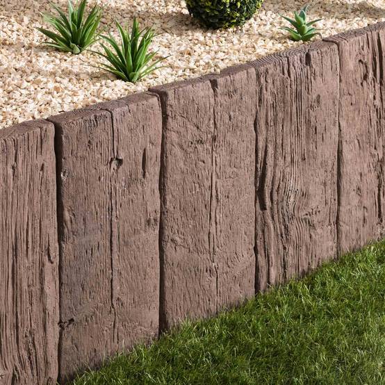 Palis Béton effet Bois Marron 67x22x4,5 cm (à l'unité) - RO'MA NATURE - Image 1