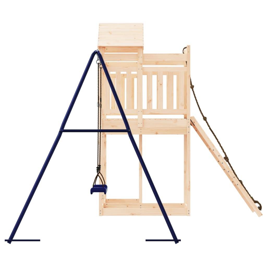 Helloshop26 - Aire de jeux d'extérieur balançoires toboggan portiques robuste jeux jardin 291 x 282 x 238 cm bois de pin massif - Imagen 5