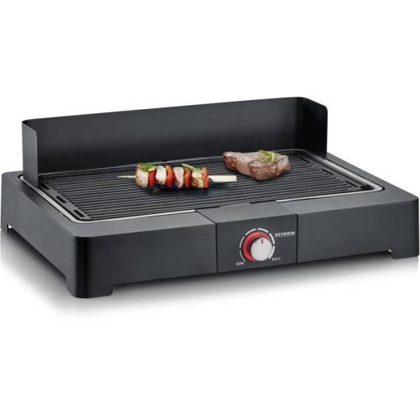 Severin - Barbecue Electrique - Grillade  électrique SEVERIN - PG8567 - Surface de cuisson 44,5x26cm - Thermostat réglable - 2200W - Image 3