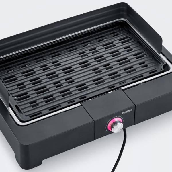 Severin - Barbecue Electrique - Grillade  électrique SEVERIN - PG8567 - Surface de cuisson 44,5x26cm - Thermostat réglable - 2200W