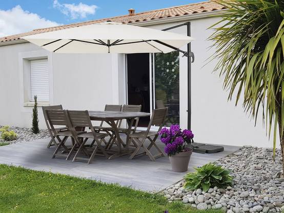 Parasol Jardin Déporté En Aluminium "sky 4" - 3 X 4 M - Ecru -habitat Et Jardin - Image 2