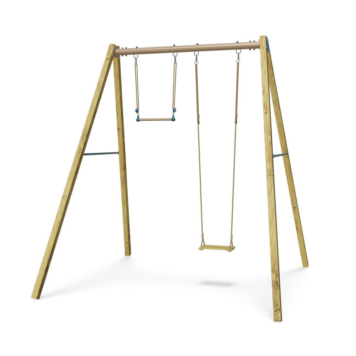 Balançoire en bois poutre métal 3 m Adulte WALTER 2 - 2 personnes - Image 1