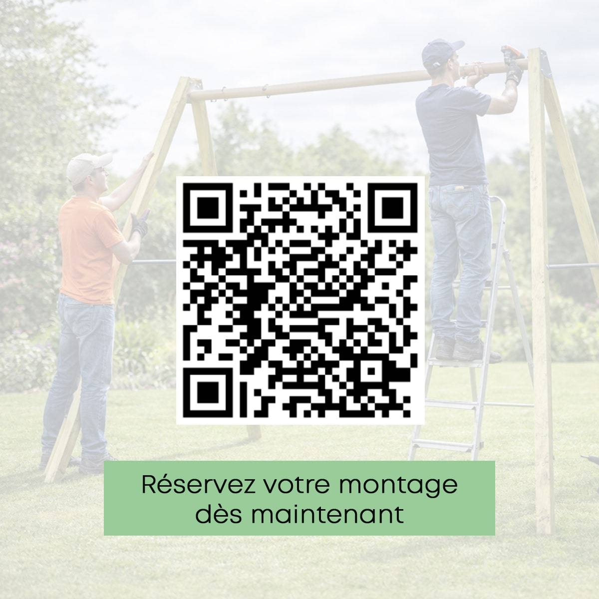 Balançoire en bois poutre métal 3 m Adulte WALTER 2 - 2 personnes - Image 5