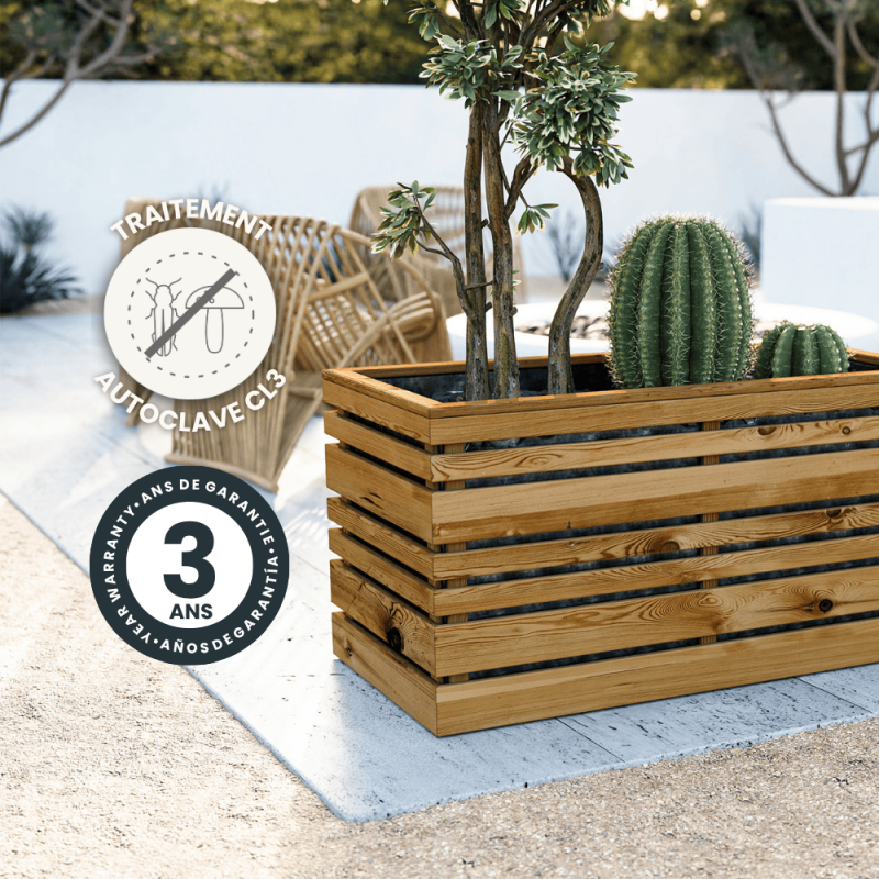 BAC A FLEURS RECTANGULAIRE 202L - Jardiland