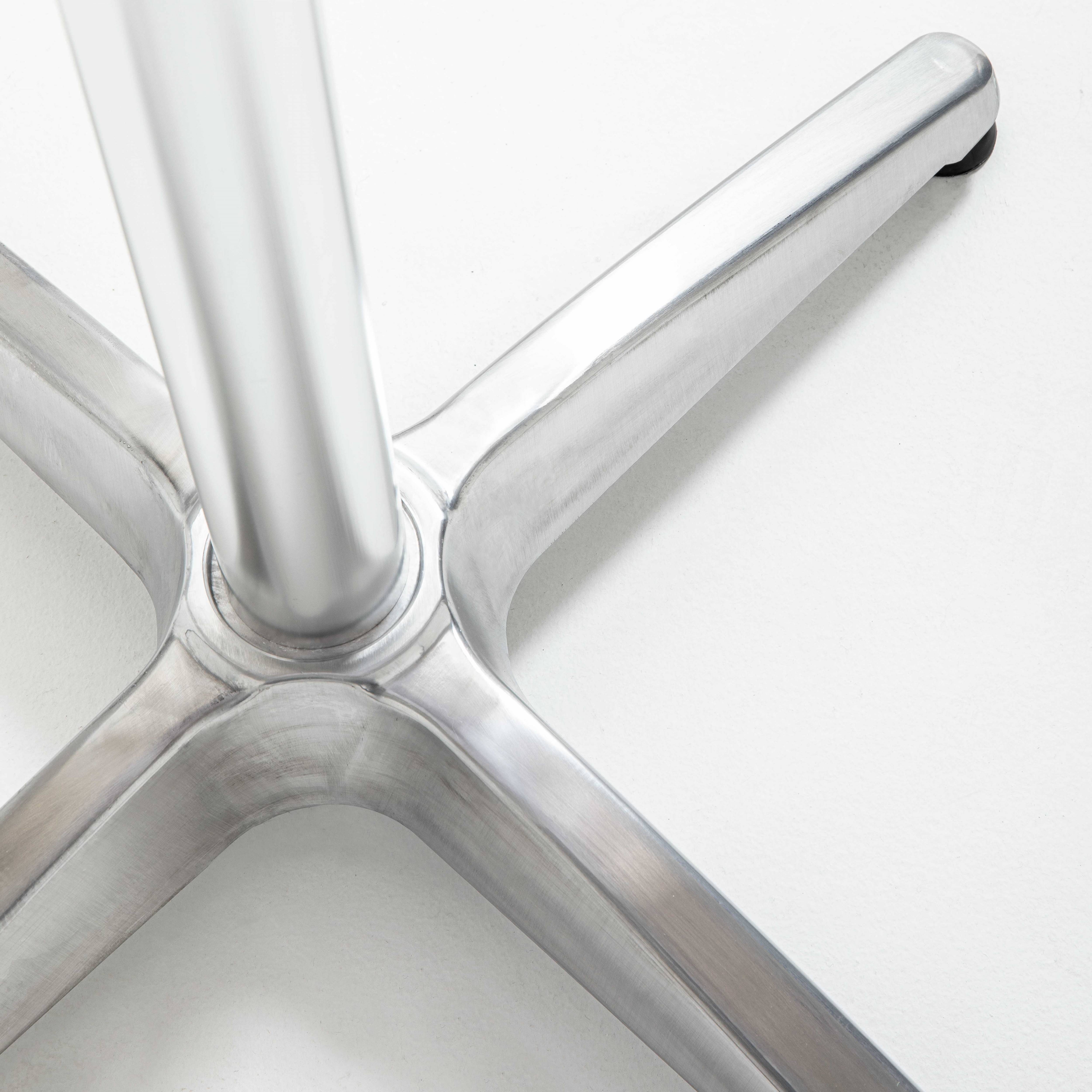 Oviala - Table de bar ronde en aluminium gris Brixton - Oviala - Imagen 5