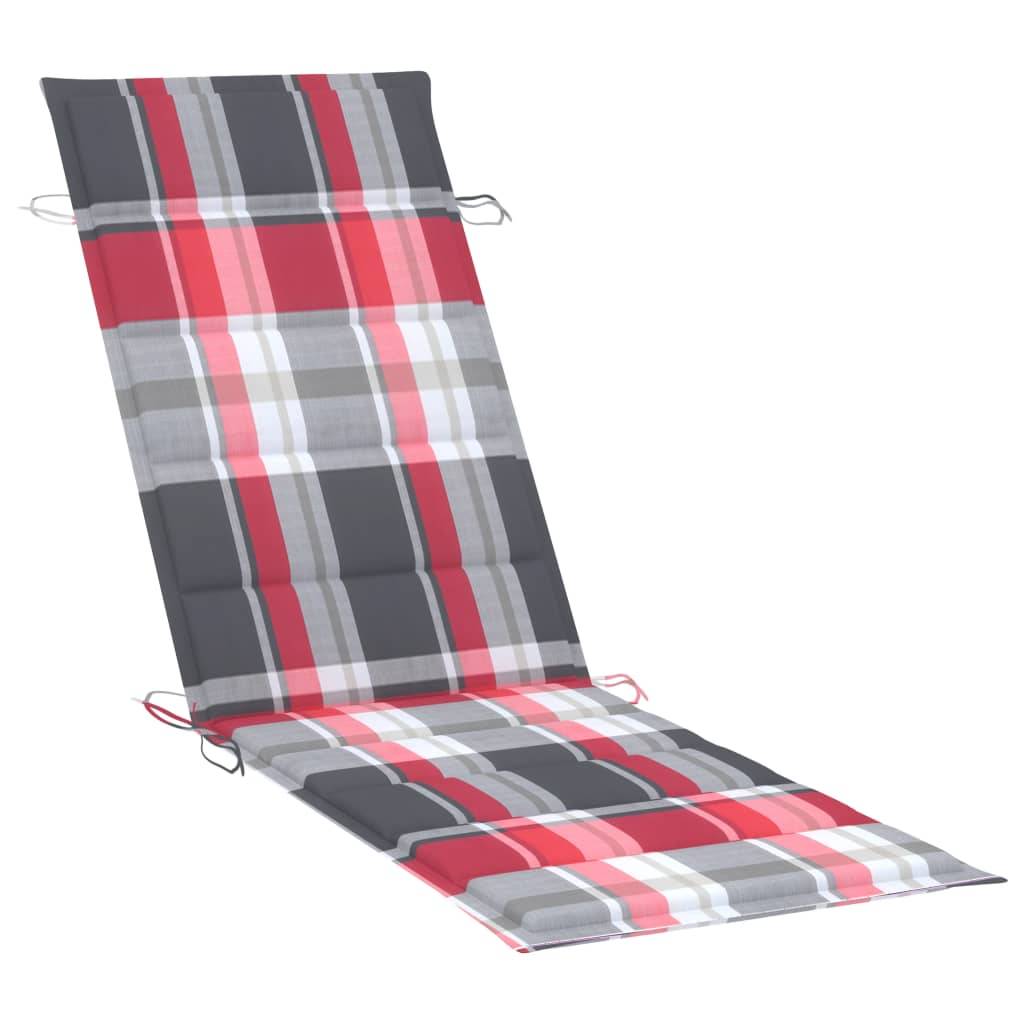 Helloshop26 - Transat chaise longue bain de soleil lit de jardin terrasse meuble d'extérieur à bascule avec coussin bois de teck solide - Imagen 7