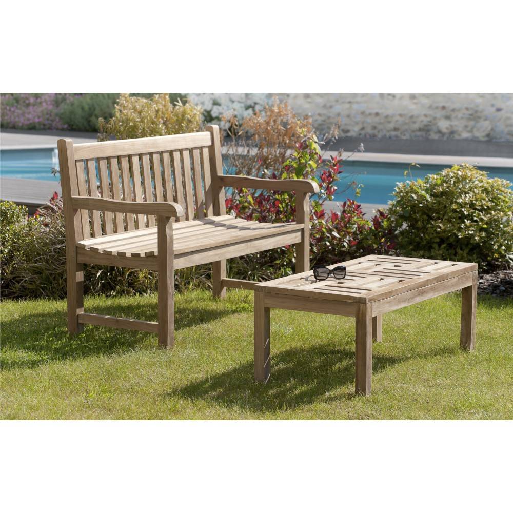 Macabane - FUN - Banc de jardin Java en bois Teck - Imagen 5