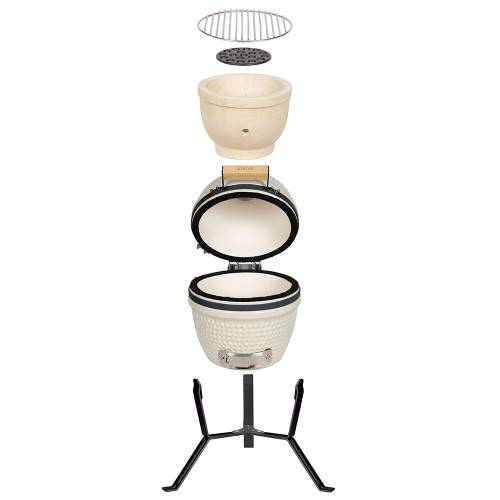 Livoo - Barbecue céramique KAMADO Champagne - Imagen 8