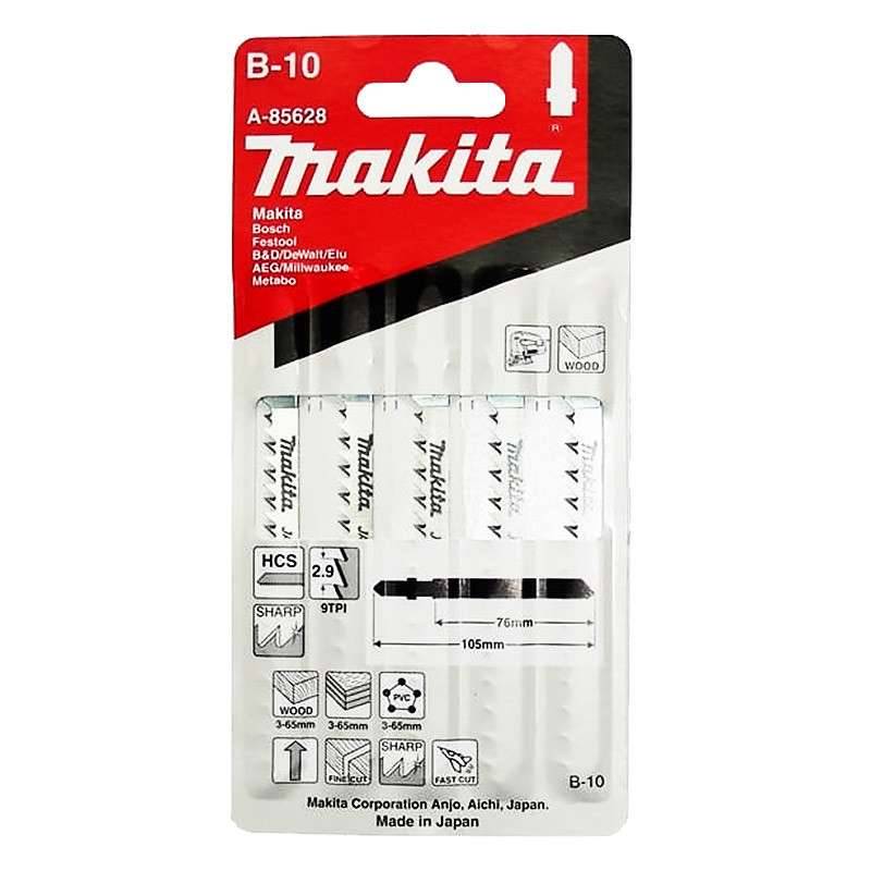 Makita - Lot de 5 lames MAKITA A-85628 pour scie sauteuse (bois, contre-plaqué et PVC) (3 à 65mm) Makita - Imagen 2