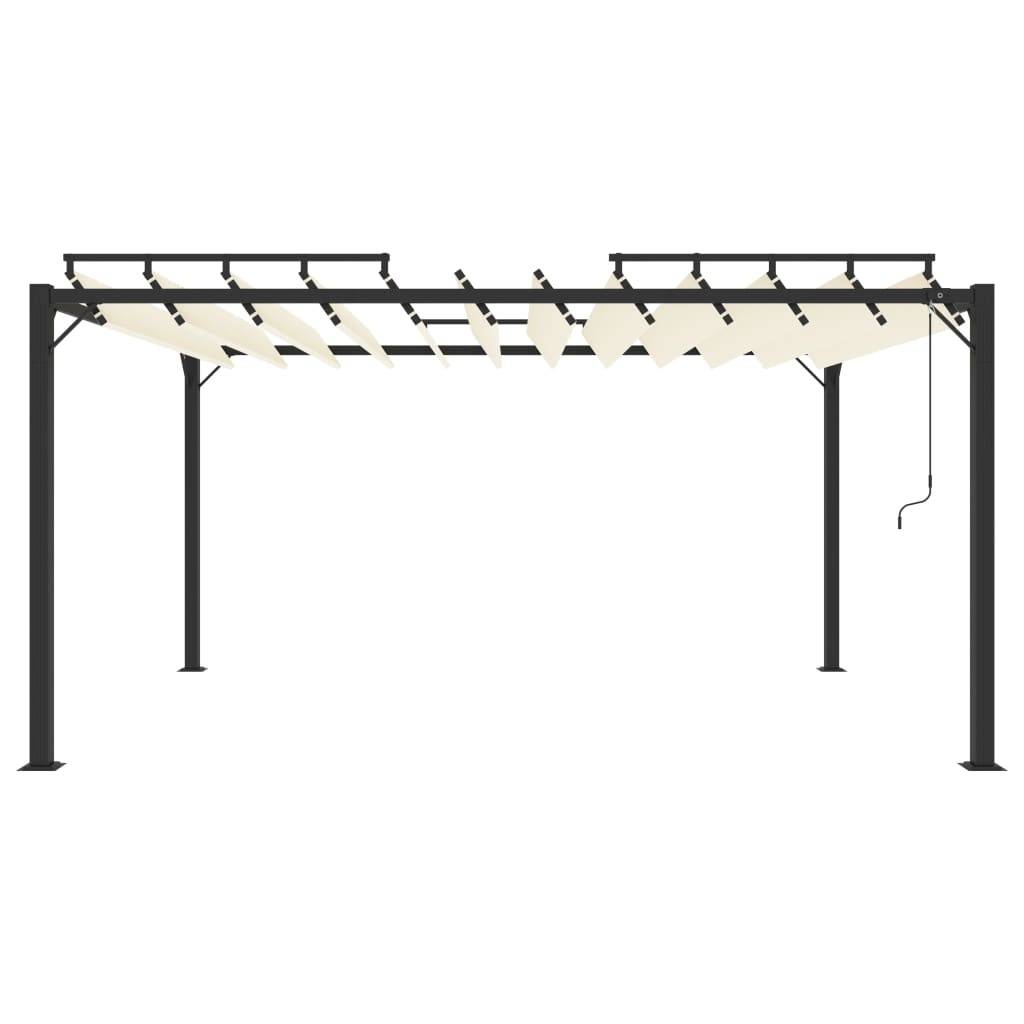 Tonnelle Bioclimatique Aluminium Toit à Lames Réglables pour Jardin Piscine Crème 3x4 m – ComfortXL Outdoor Living - Image 3