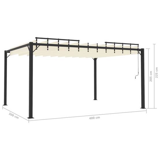 Tonnelle Bioclimatique Aluminium Toit à Lames Réglables pour Jardin Piscine Crème 3x4 m – ComfortXL Outdoor Living - Image 8