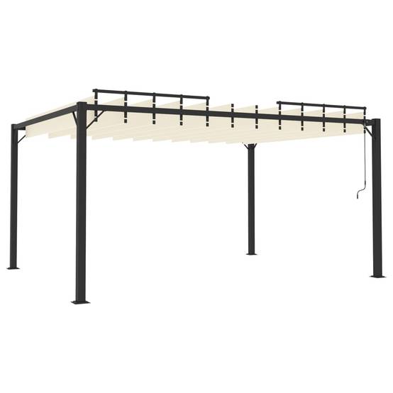 Tonnelle Bioclimatique Aluminium Toit à Lames Réglables pour Jardin Piscine Crème 3x4 m – ComfortXL Outdoor Living - Image 5