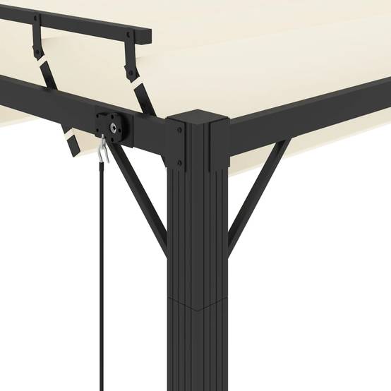 Tonnelle Bioclimatique Aluminium Toit à Lames Réglables pour Jardin Piscine Crème 3x4 m – ComfortXL Outdoor Living - Image 6