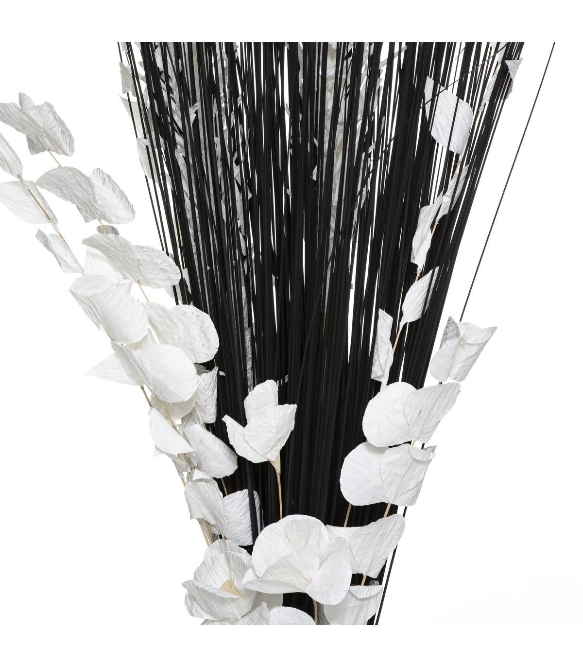 Atmosphera - Fagot de Fleurs et Tiges Séchées Blanc et Noir D. 40 x H. 150 cm - Imagen 2