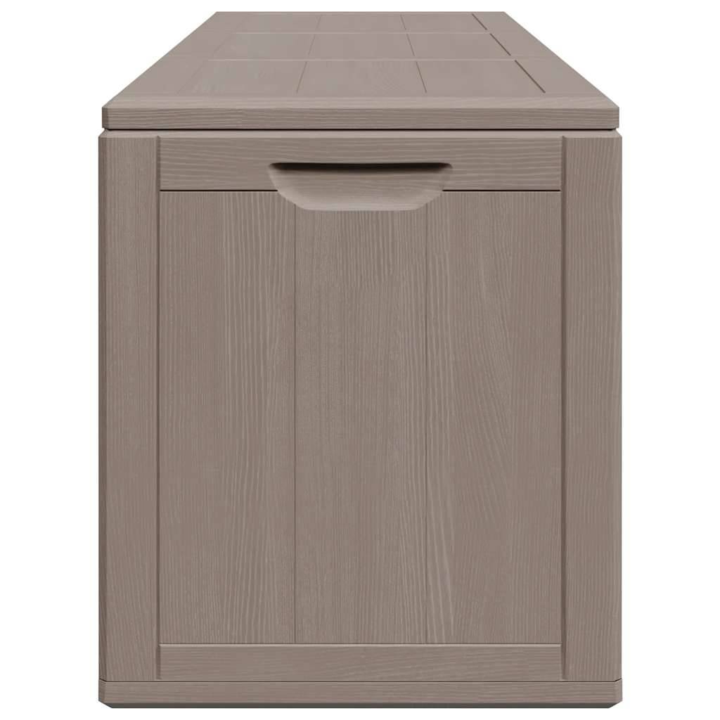 Coffre de rangement - Boîte de rangement extérieure - Coffre de jardin 270 L Marron PP Rotin MP167 - Image 5
