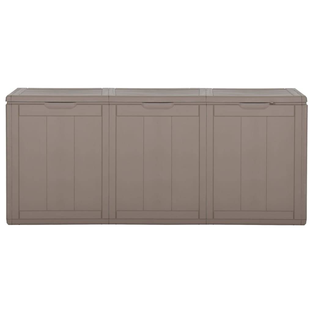 Coffre de rangement - Boîte de rangement extérieure - Coffre de jardin 270 L Marron PP Rotin MP167 - Image 4