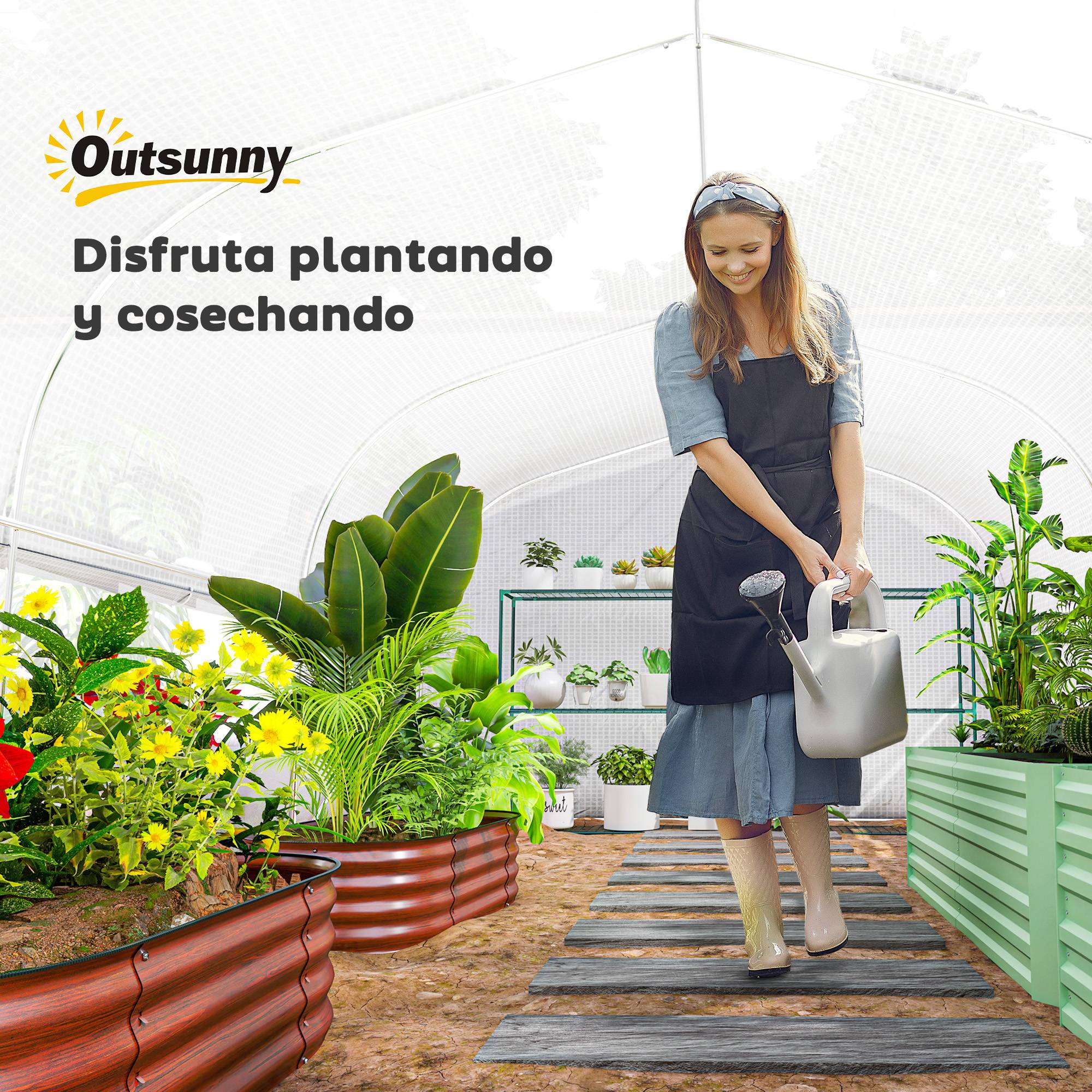 Serre Tunnel 12m² Acier Galvanisé avec Bâche PE 140g/m² et Fenêtres Blanc 4x3x2m - ComfortXL Outdoor Living - Image 10
