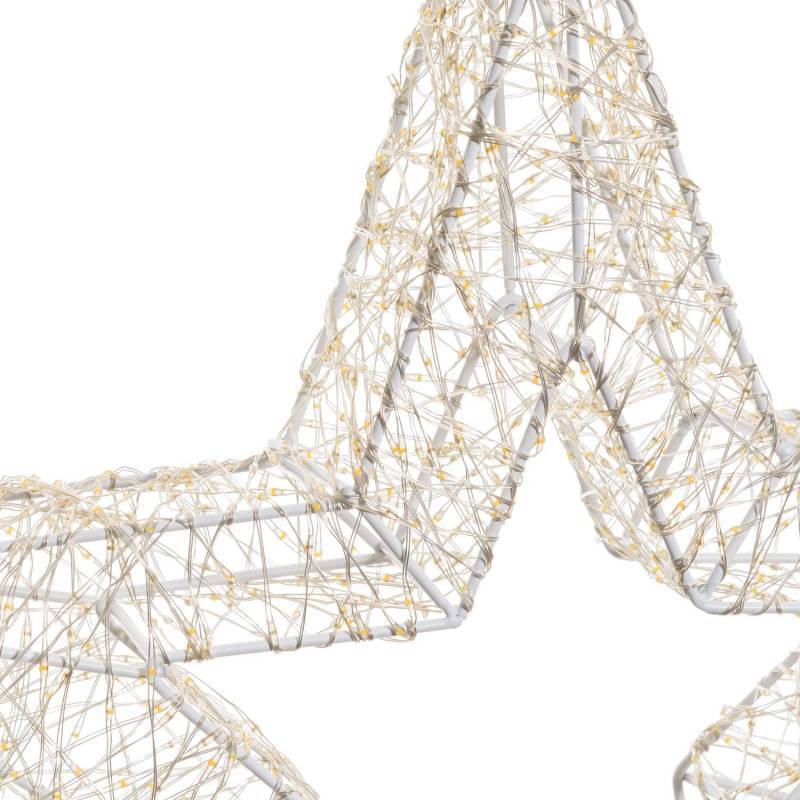 Lotti - étoile lumineuse à LED 3D Ø55cm métal blanc 2000 MicroLED FlashLED Diamond IP44 Lotti - Imagen 6