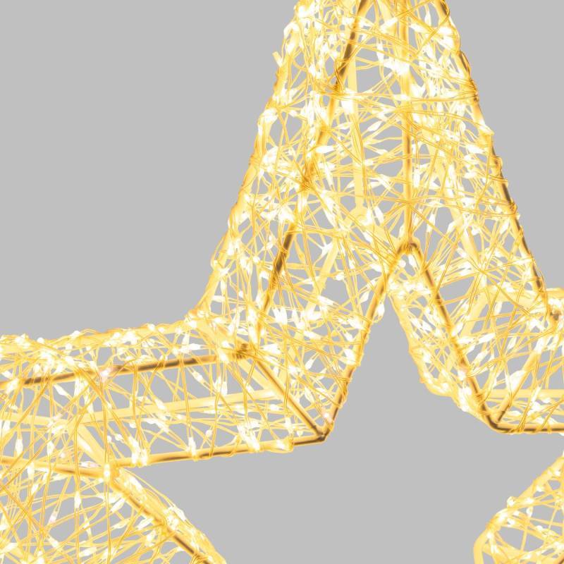Lotti - étoile lumineuse à LED 3D Ø55cm métal blanc 2000 MicroLED FlashLED Diamond IP44 Lotti - Imagen 5