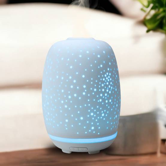Zen'Arôme Diffuseur d'Huile Essentielle Stella + 3 Huiles Essentielles "Spécial Télétravail" - Éclairage Led - Arrêt Automatique - Image 1