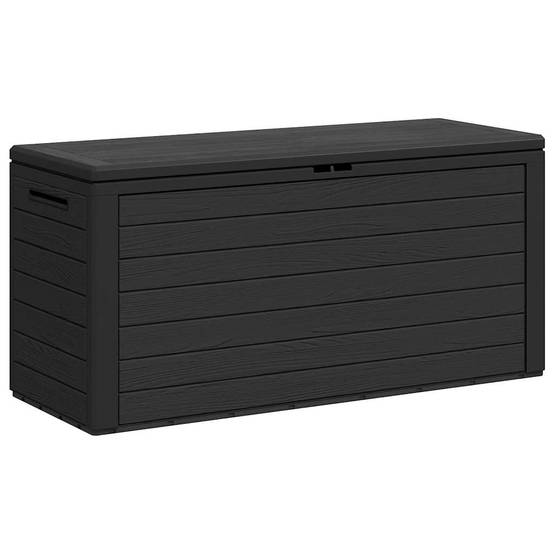 Grand Coffre de Rangement Extérieur Polypropylène 290L pour Jardin Terrasse Anthracite 116x44x55 cm – ComfortXL Outdoor Living - Image 2