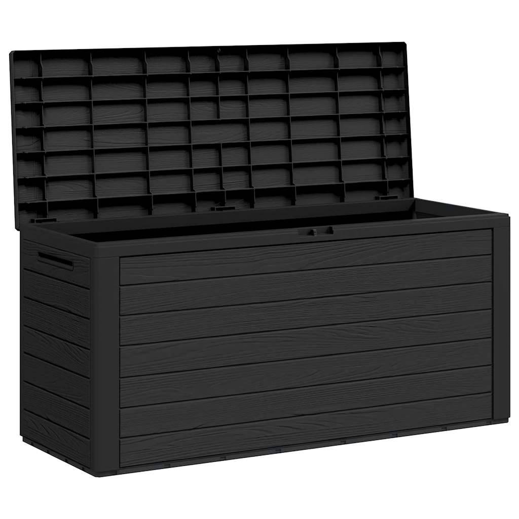 Grand Coffre de Rangement Extérieur Polypropylène 290L pour Jardin Terrasse Anthracite 116x44x55 cm – ComfortXL Outdoor Living - Image 4