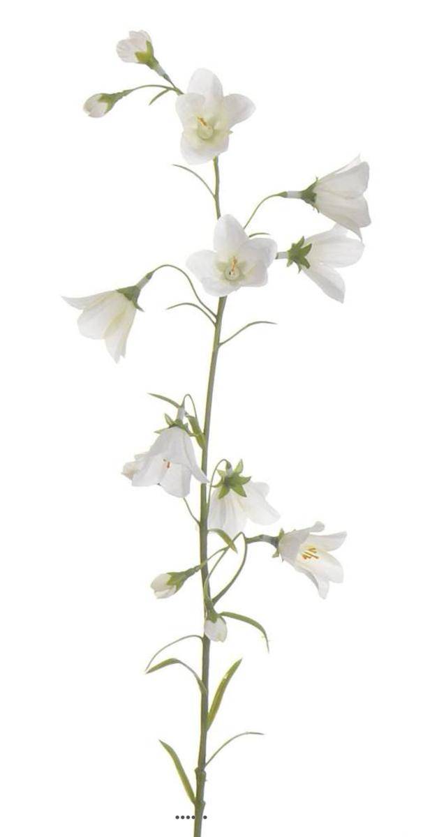 Artificielles - Campanule faux en tige Fleur des champs H65cm idéal bouquet BlancNeige - couleur: Blanc neige - Imagen 1