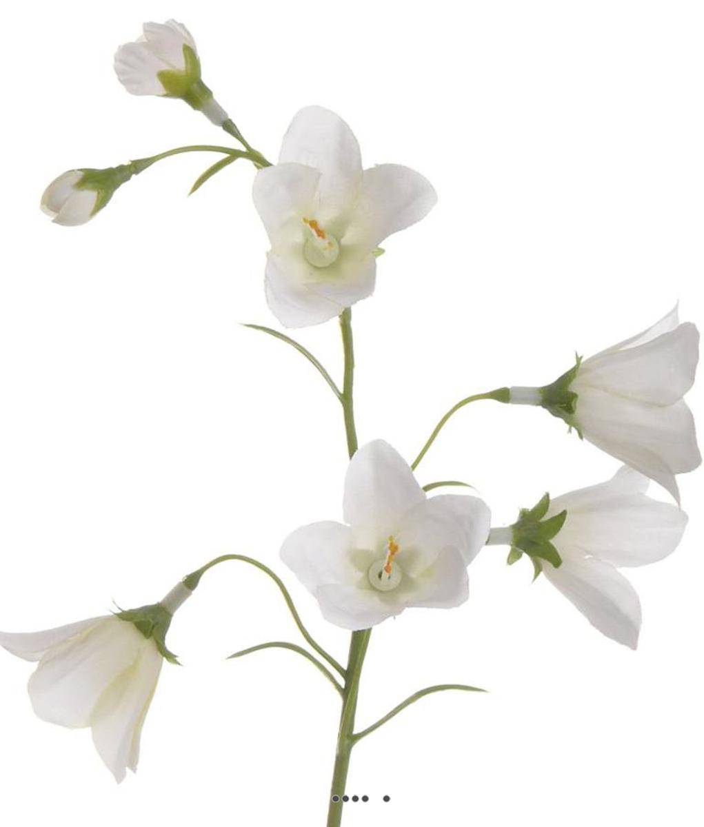 Artificielles - Campanule faux en tige Fleur des champs H65cm idéal bouquet BlancNeige - couleur: Blanc neige - Imagen 2