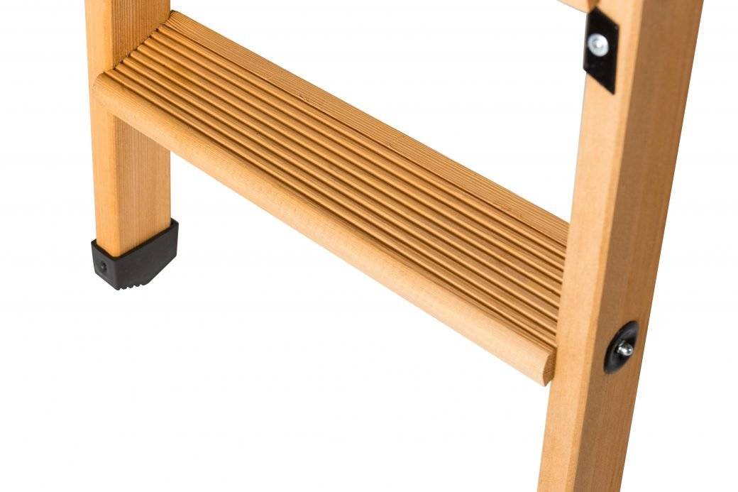 Escabeau double accès bois 2x4 marches + tablette CENTAURE - 483604 - Imagen 2